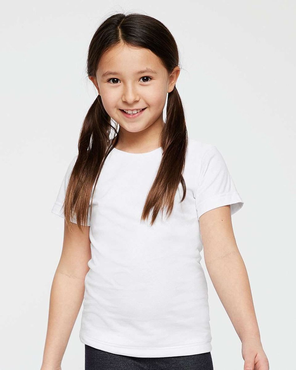 LAT APPAREL - Girls' Fine Jersey Tee - 2616