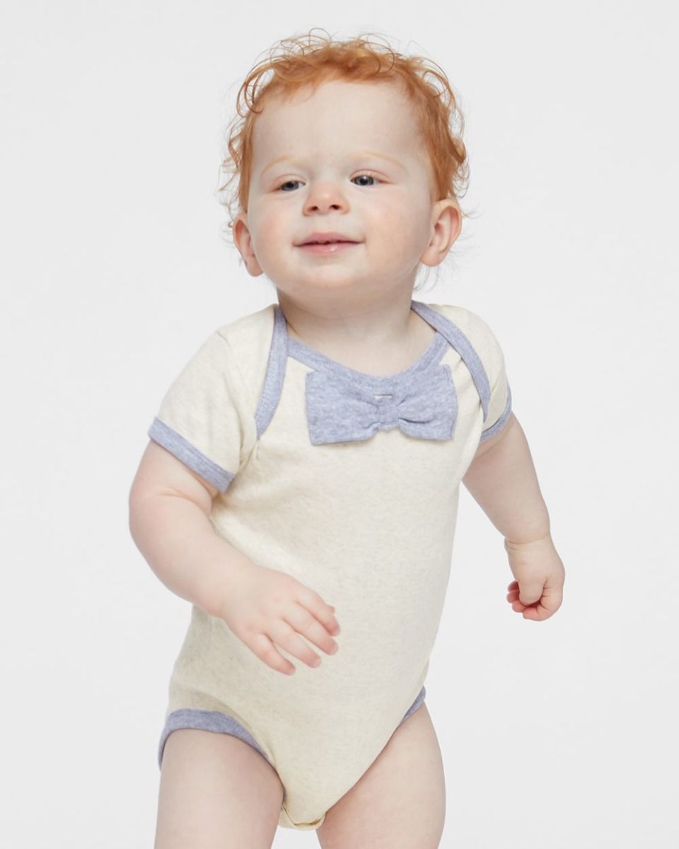 RABBIT SKINS - Infant Bow Tie Bodysuit - 4407