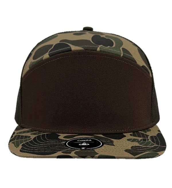 ZAPPED HEADWEAR - 7 Panel Medium Profile Snapback - COBRA